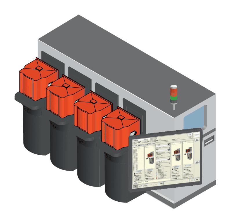 Agil'Sorter software for sorter tool with 4 load ports and 4 FOUPs